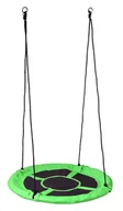 Fotele ogrodowe wiszące - Zielona okrągła huśtawka bocianie gniazdo 100 cm H6-N86 - miniaturka - grafika 1
