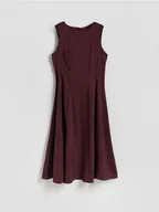Sukienki - Reserved - Sukienka midi z modalem - bordowy - miniaturka - grafika 1