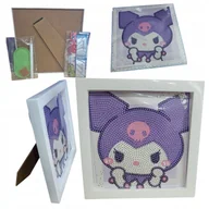 Prace ręczne dla dzieci - 2 x Zestaw Kuromi Sanrio Do Malowania Wyklejania DIAMENTAMI NA PŁÓTNIE DIY - miniaturka - grafika 1