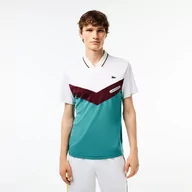 Koszulki sportowe męskie - Koszulka męska Lacoste  Medvedev New York Day Polo White/Limeira XXL - miniaturka - grafika 1