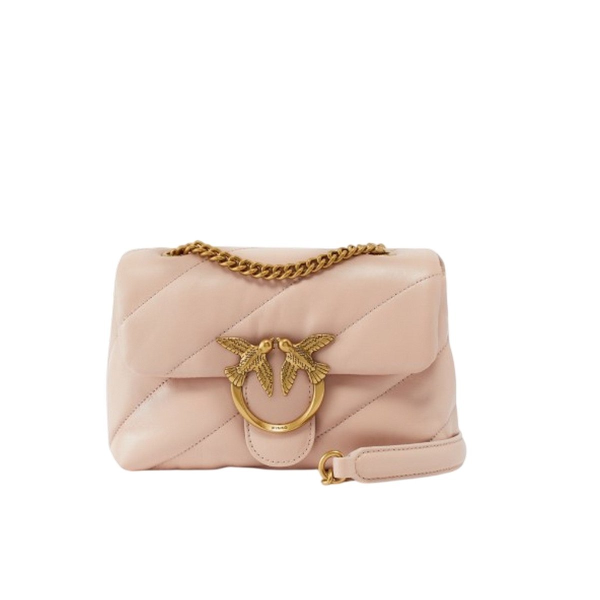 borse a spalla donna pinko - love puff mini cl sheep nappa - cipria