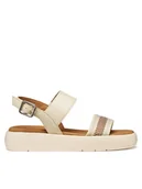 Sandały damskie - Geox Sandały D Camalei D650ND 05411 C1122 Écru - miniaturka - grafika 1