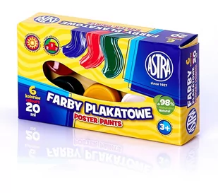 Astra Farby plakatowe 6 kolorów 20 ml - Farby i media malarskie - miniaturka - grafika 2