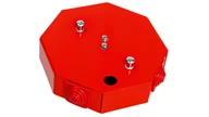 Puszki elektryczne i akcesoria - W2 POLAND Puszka przeciwpożarowa PIP-1AN R3x2x4 ośmiokątna, E90, rozgałęźna, wymiary 115x28x123mm, czerwony 84621616 - miniaturka - grafika 1