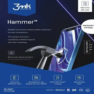3MK All-In-One Hammer Phone suchy/mokry montaż 5 szt. - Plotery - miniaturka - grafika 1