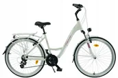 Rowery - Rower miejski 26' Kands Venus PRO 15" biały 2025 na komunię - miniaturka - grafika 1