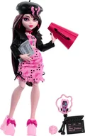 Figurki dla dzieci - Monster High Fearbook Strasznik Draculaura Zestaw z lalką z motywem klubu filmowego i akcesoriami, takimi jak kurtka, rocznik szkolny, scenariusz i .. - miniaturka - grafika 1