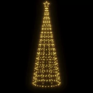 Choinka z lampek, z kołkami, 570 ciepłych białych LED, 300 cm Lumarko! - Oświetlenie świąteczne - miniaturka - grafika 4
