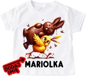 Koszulki dla dziewczynek - Koszulka z imieniem dla dziecka na Wielkanoc - miniaturka - grafika 1