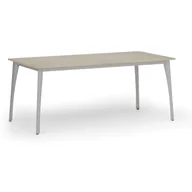 Stoły i stoliki do biura - Stół konferencyjny PRIMO OMEGA, 1800 x 900 mm, podstawa szara, dąb naturalny - miniaturka - grafika 1
