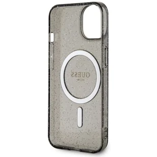 Guess GUHMP14SHCMCGK iPhone 14 6.1" czarny/black hardcase Glitter Gold MagSafe - Etui i futerały do telefonów - miniaturka - grafika 7