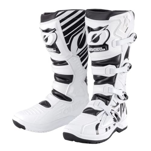 O'Neal Buty motocrossowe Motocykl Enduro Antypoślizgowa podeszwa zapewniająca maksymalną przyczepność, ergonomiczna strefa pięty, perforowana wyściółka EU RMX Boot Dorosły Biało-czarny