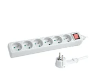 Listwy zasilające - HAMA Listwa zasilająca Standard 6gn, 1.5m biała - miniaturka - grafika 1