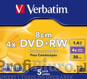Płyty DVD+RW 1,4GB 4x - Jawel Case - 5 szt. - Nośniki danych - miniaturka - grafika 1