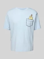 Koszulki męskie - T-shirt o luźnym kroju z okrągłym dekoltem - miniaturka - grafika 1