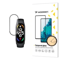 Akcesoria do smartwatchy - Wytrzymałe szkło hartowane na cały ekran z ramką do Xiaomi Mi Band 8 Full Glue czarne WOZINSKY - miniaturka - grafika 1