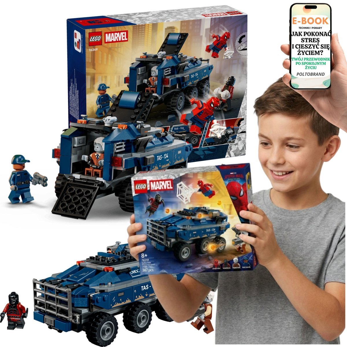 LEGO Marvel Spider-Man Pościg za Więźniarką 76349 + E-BOOK-1