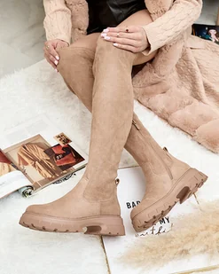 Royalfashion Damskie kozaki za kolano Ridesel-41 - Kozaki damskie - miniaturka - grafika 1