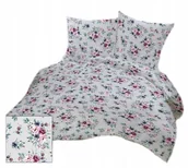 Pościel - pościel bawełna deLUX 160x220 + 2 poszewki B 406 obłędna szara - miniaturka - grafika 1