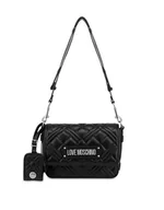 Torebki damskie - Love Moschino POLJC4210PP0MLA000BU, damska torba na ramię, czarna, czarny i pomarańczowy - miniaturka - grafika 1