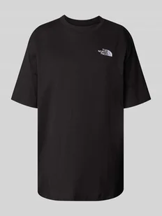 T-shirt o kroju oversized z wyhaftowanym logo - Koszulki i topy damskie - miniaturka - grafika 1