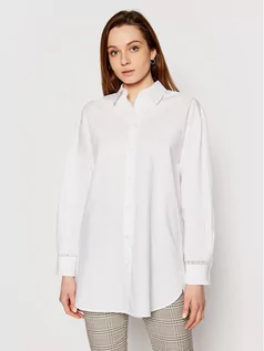 Koszule damskie - Tommy Hilfiger Koszula Abo Lace WW0WW32659 Biały Relaxed Fit - grafika 1