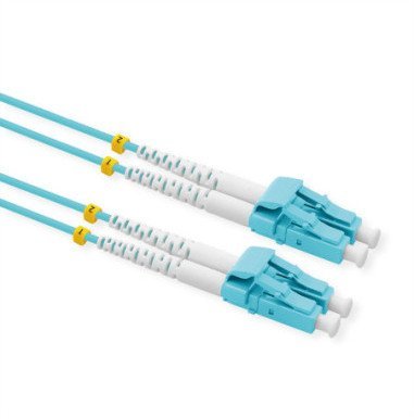 VALUE kabel światłowodowy 50/125m OM3, LC/LC, złącze Low-Loss, turkusowy, 15 m