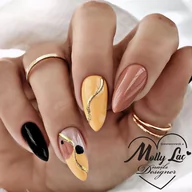 Lakiery hybrydowe - Molly Lac Lakier hybrydowy MollyLac I''m the Nudelover Carmel 10 g Nr 526 - miniaturka - grafika 1