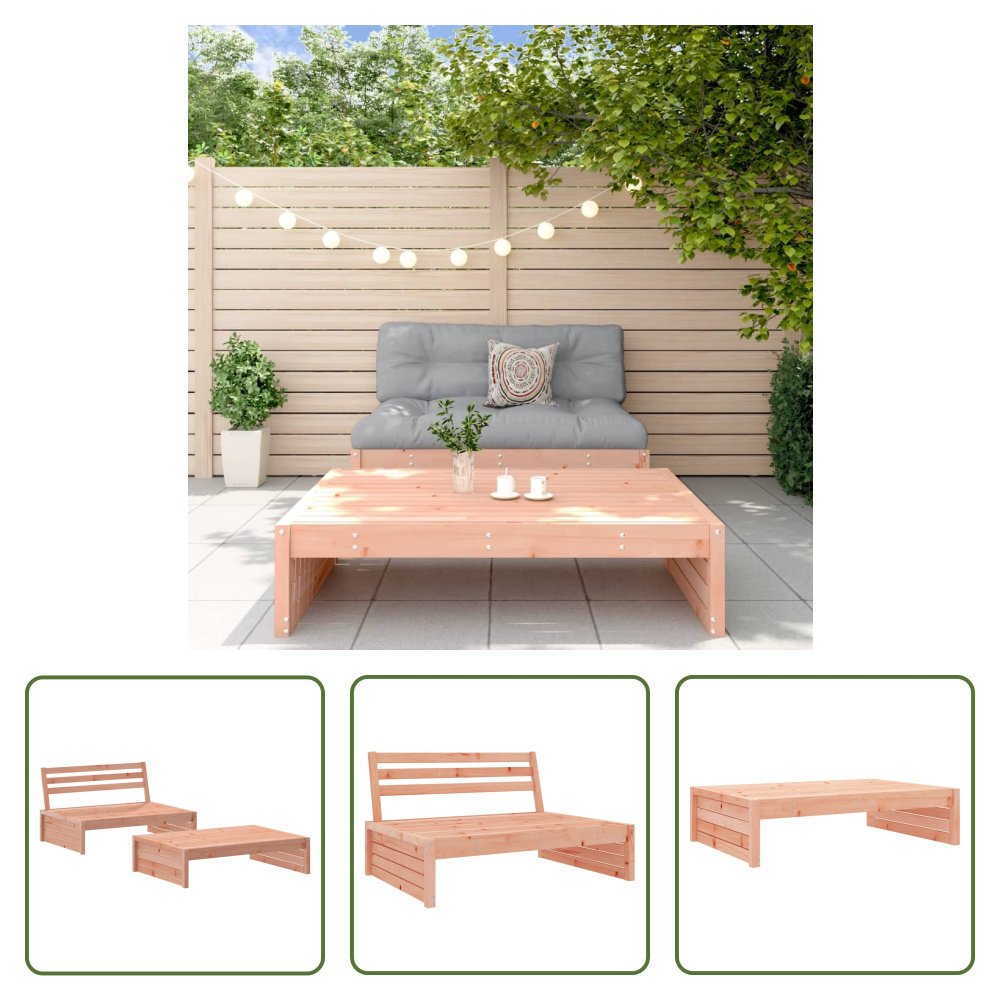 The Living Store 2-pc. Zestaw wypoczynkowy do ogrodu z litego drewna daglezji
