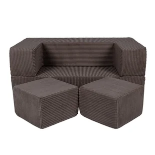 Sofa dziecięca Aesthetic Cube Sofa Brązowa - Fotele i pufy dla dzieci - miniaturka - grafika 1