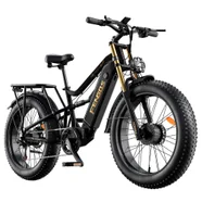 FENGQS H6PRO Electric Bike, 1000W*2 Motor, 52V 20Ah Battery, 26*4,0 inch Tires, 60km/h Max Speed, 140km Range, 7-speed