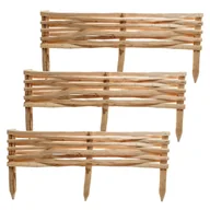 Ogrodzenia - RABATKA Z ŁUPANEJ LESZCZYNY PŁOTEK OBRZEŻE PALISADA 90x20cm - 3 SZTUKI - miniaturka - grafika 1