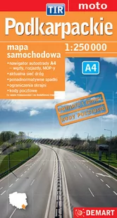 Demart Podkarpackie TIR mapa samochodowa 1:250 000 - Demart - Atlasy i mapy - miniaturka - grafika 1