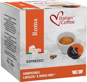 Kawa w kapsułkach i saszetkach - Italian Coffee Roma Espresso 16 kapsułek do Lavazza A Modo Mio - miniaturka - grafika 1