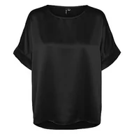 Bluzki damskie - VERO MODA Bluzka damska, czarny, L - miniaturka - grafika 1