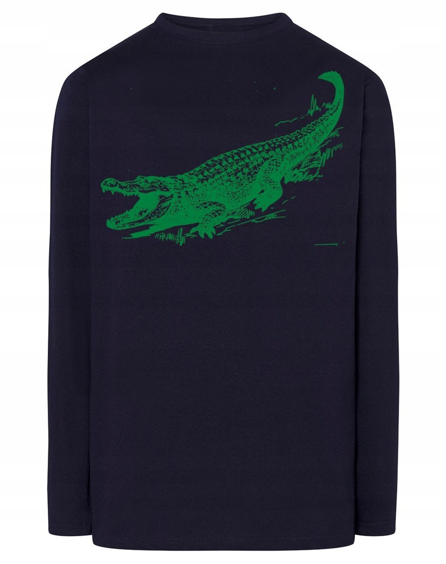 Longsleeve męski nadruk ZWIERZĘ ALIGATOR r.M