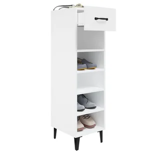 Lumarko Szafka na buty, biała, 30x35x105 cm, materiał drewnopochodny - Szafki na buty - miniaturka - grafika 8