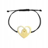 Bransoletki - Bransoletka Pozłacana z psem Maltese 925 Kobieta Prezent Sznurek GRAWER - miniaturka - grafika 1