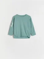 Bluzki dla niemowląt - Reserved - Longsleeve z napisami - zielony - miniaturka - grafika 1