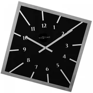 Zegary - Nextime Zegar ścienny Off Balance czarny 8176 ZW - miniaturka - grafika 1