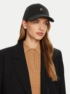 Czapki damskie - Tommy Hilfiger Czapka z daszkiem AW0AW16843 Czarny - miniaturka - grafika 1