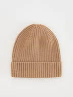 Czapki dla dzieci - Reserved - Prążkowana czapka beanie - brązowy - miniaturka - grafika 1