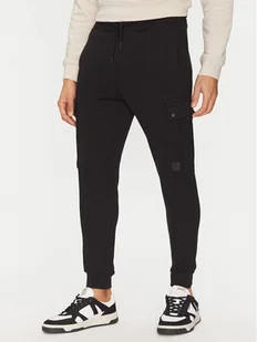 BOSS Spodnie dresowe Setam 50542917 Czarny Regular Fit - Spodnie sportowe męskie - miniaturka - grafika 1
