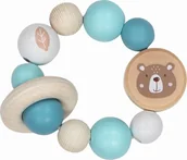 Grzechotki dla dzieci - Drewniana grzechotka pierścień miś Goki - miniaturka - grafika 1