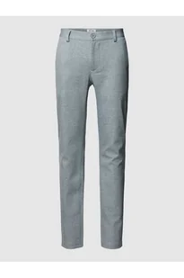 Spodnie materiałowe o kroju slim fit ze wzorem w kratę glencheck model MARK - Only & Sons - Spodnie męskie - miniaturka - grafika 1
