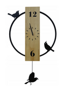 Zegary - Zegar ścienny metal loft brązowy 1922-M - miniaturka - grafika 1