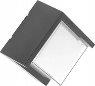 Lampy ogrodowe - Wall LED outdoor light GTV CANTI, IP65, 4000 K, 12 W, 1000 lm, square, f., 18 x 10.5 x 17.5cm - miniaturka - grafika 1