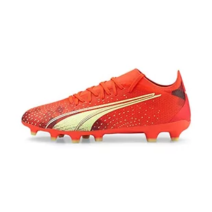 PUMA Męskie buty piłkarskie Ultra Match Fg/Ag, Fiery Coral Fizzy Light Puma Black, 43 EU - Piłka nożna - miniaturka - grafika 1
