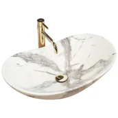 Umywalki - Rea Umywalka nablatowa Rea Royal Sand - miniaturka - grafika 1