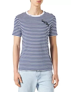 G-STAR RAW Męski t-shirt Stripe Slim, wielokolorowy (White/Ballpen Blue Stripe C339-d022), S - Koszulki męskie - miniaturka - grafika 1